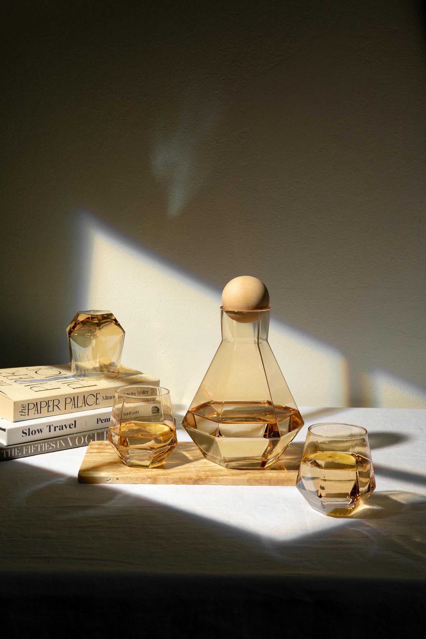 Diamant Peach Glassware Set