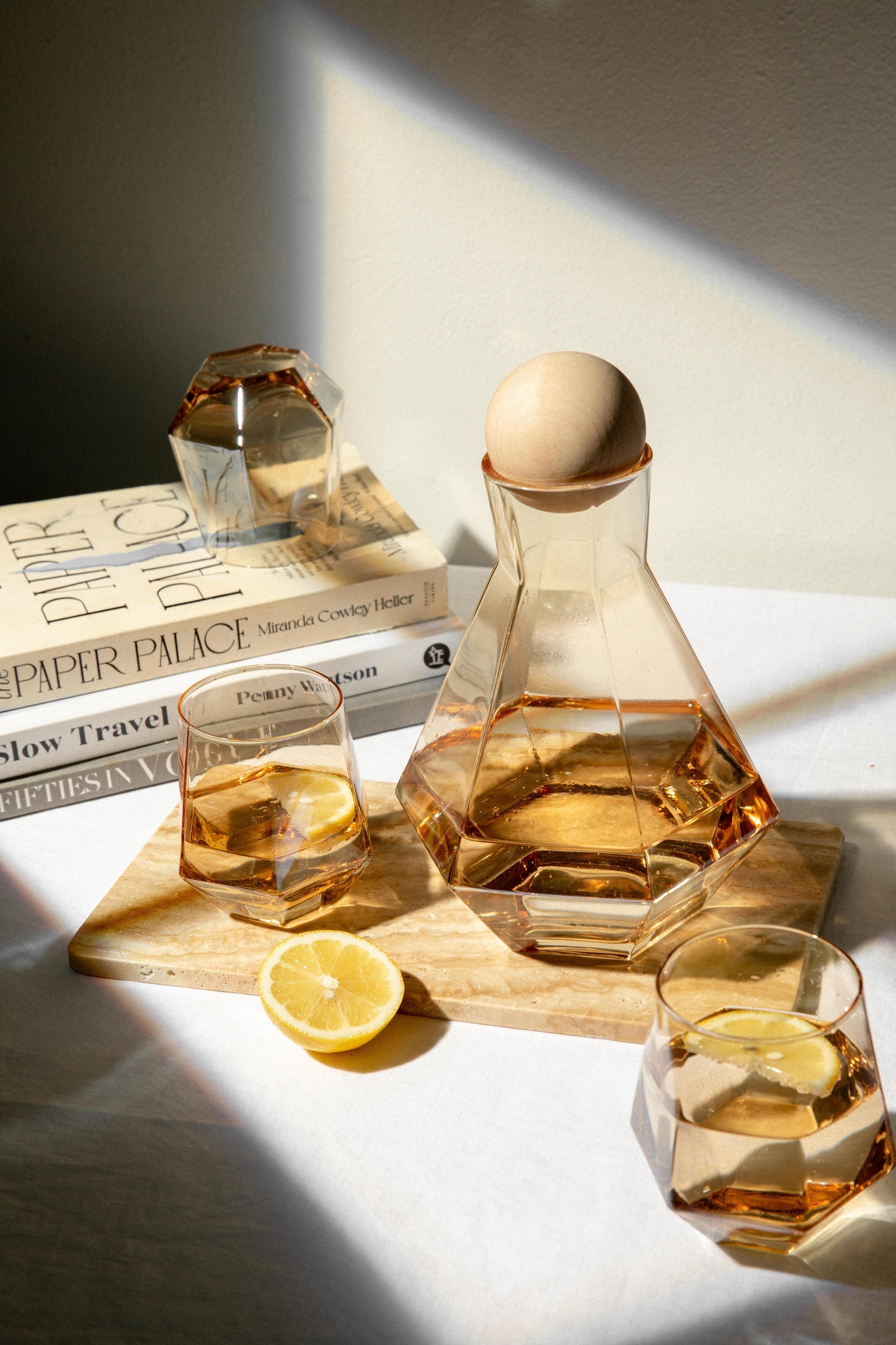 Diamant Peach Glassware Set