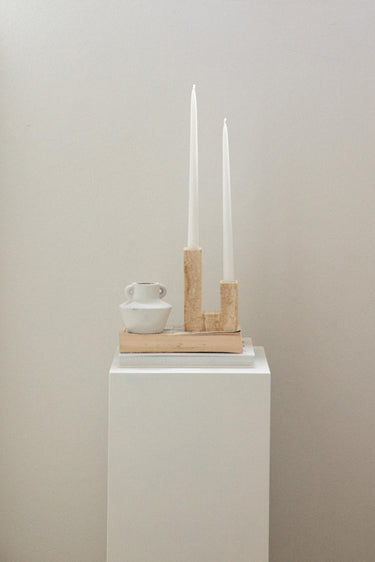 Travertine Irregular Candlestick Holder