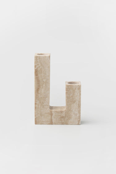 Travertine Irregular Candlestick Holder