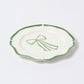 The Season Green Bow Dinner Plate