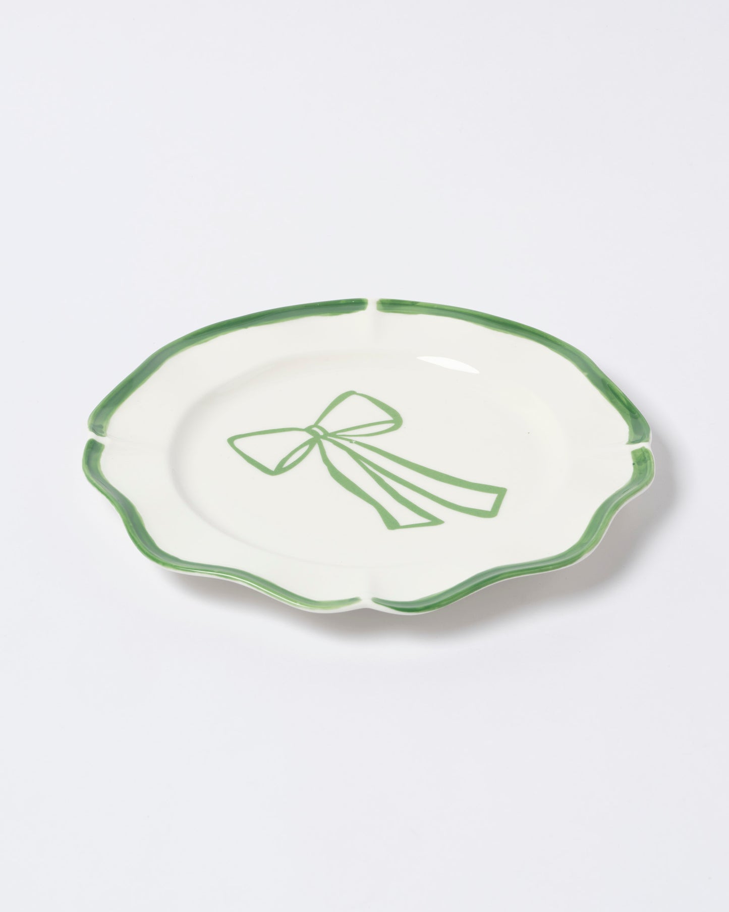 The Season Green Bow Dinner Plate