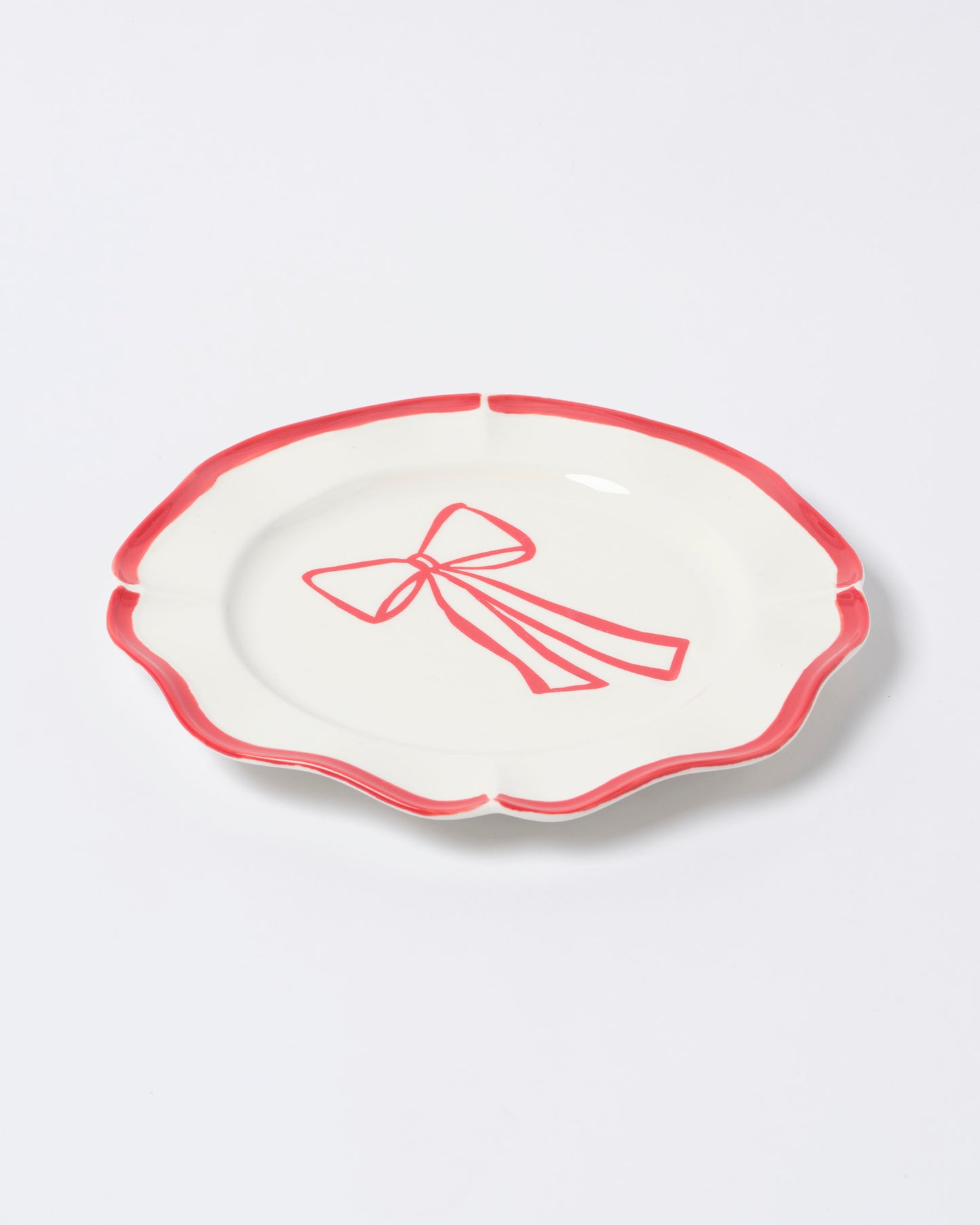 The Season Red Bow Dinner Plate