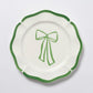 The Season Green Bow Dinner Plate