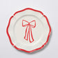 The Season Red Bow Dinner Plate