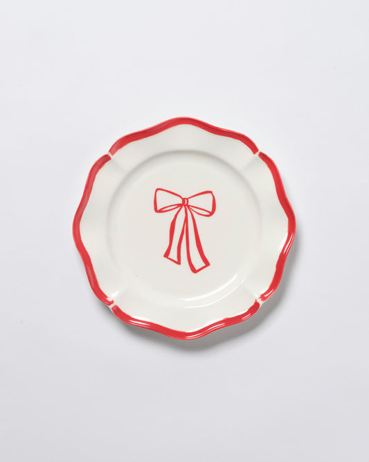 The Season Red Bow Side Plate