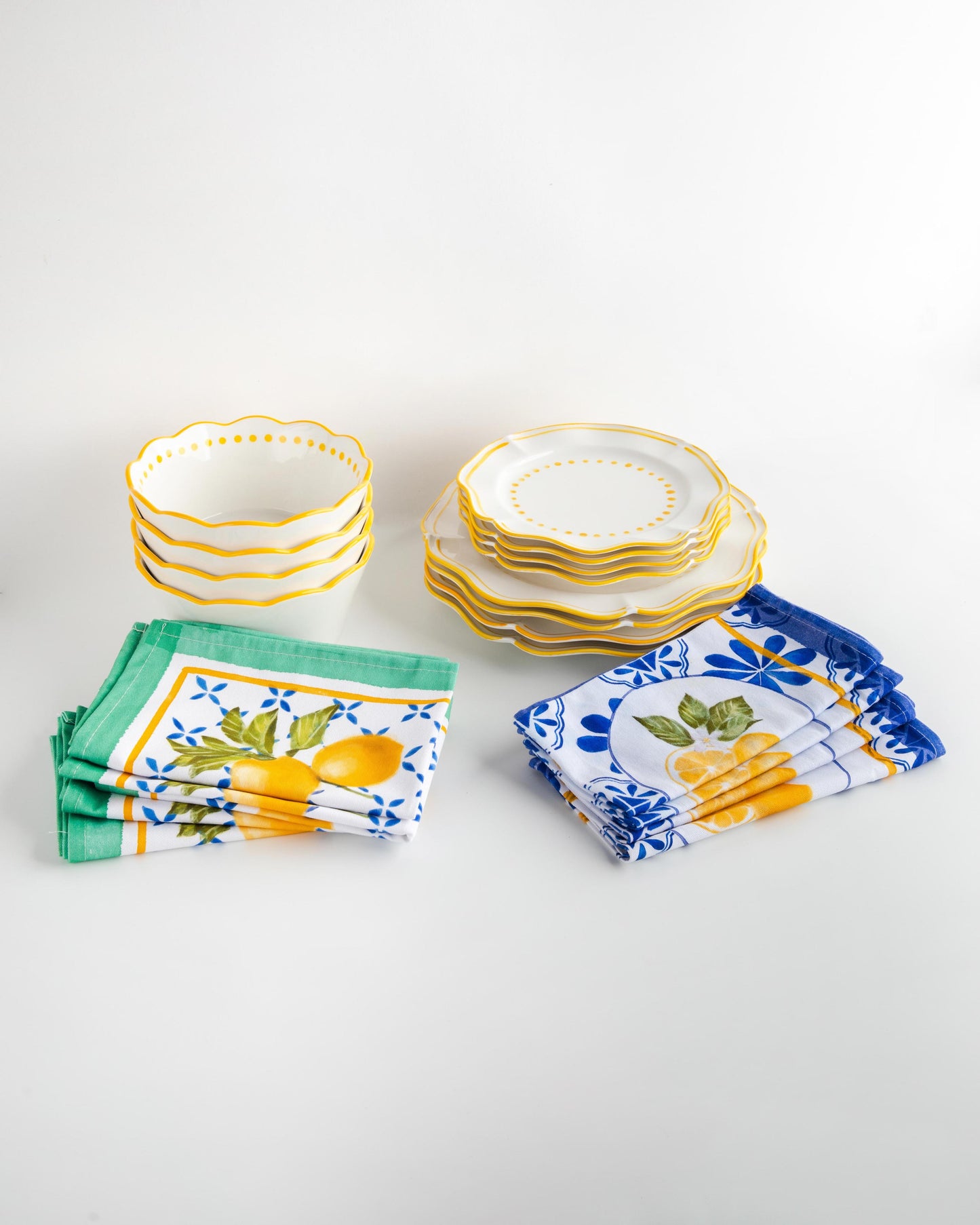 Capri Napery, Plates & Bowls