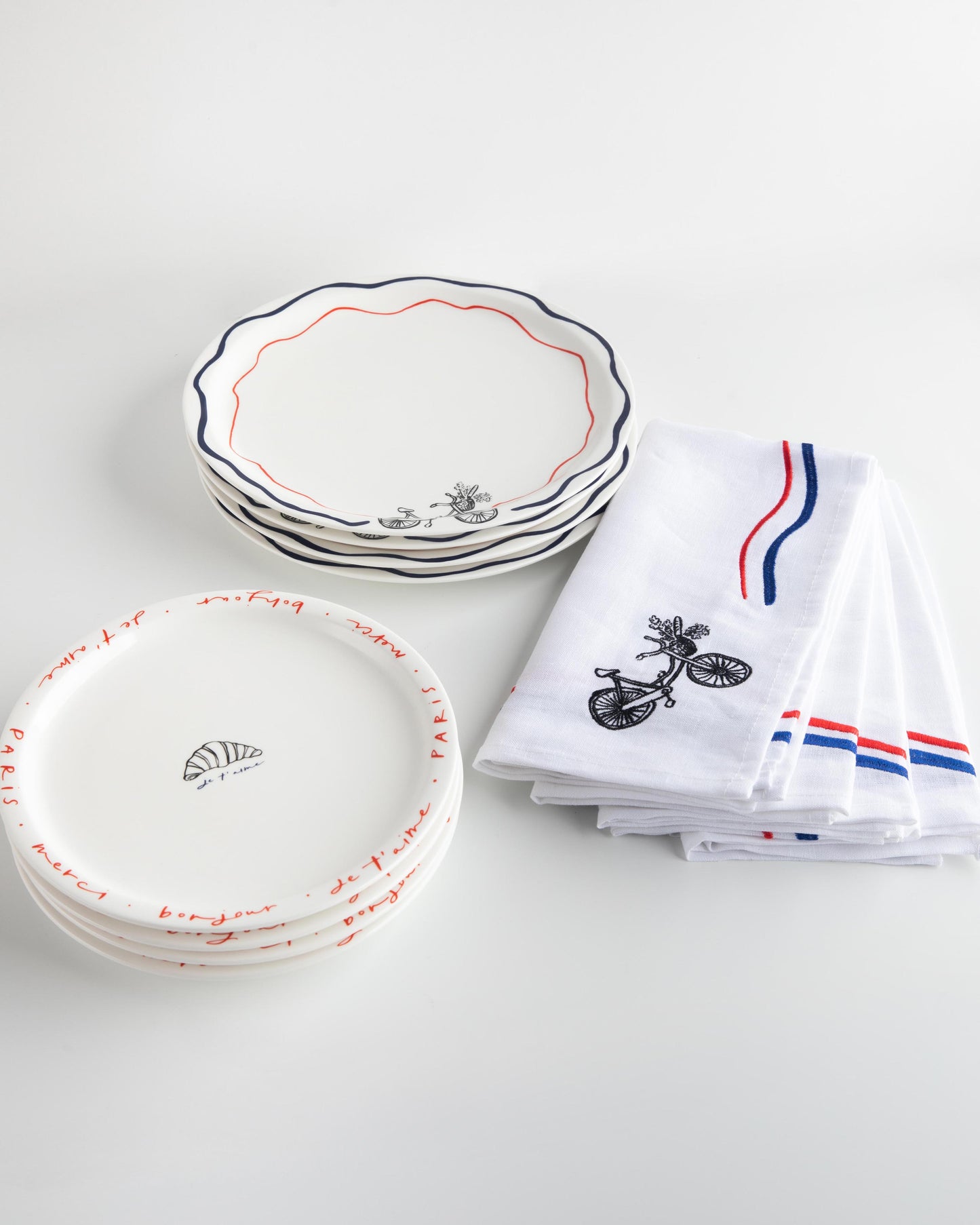 Paris Plates Set & Napkins