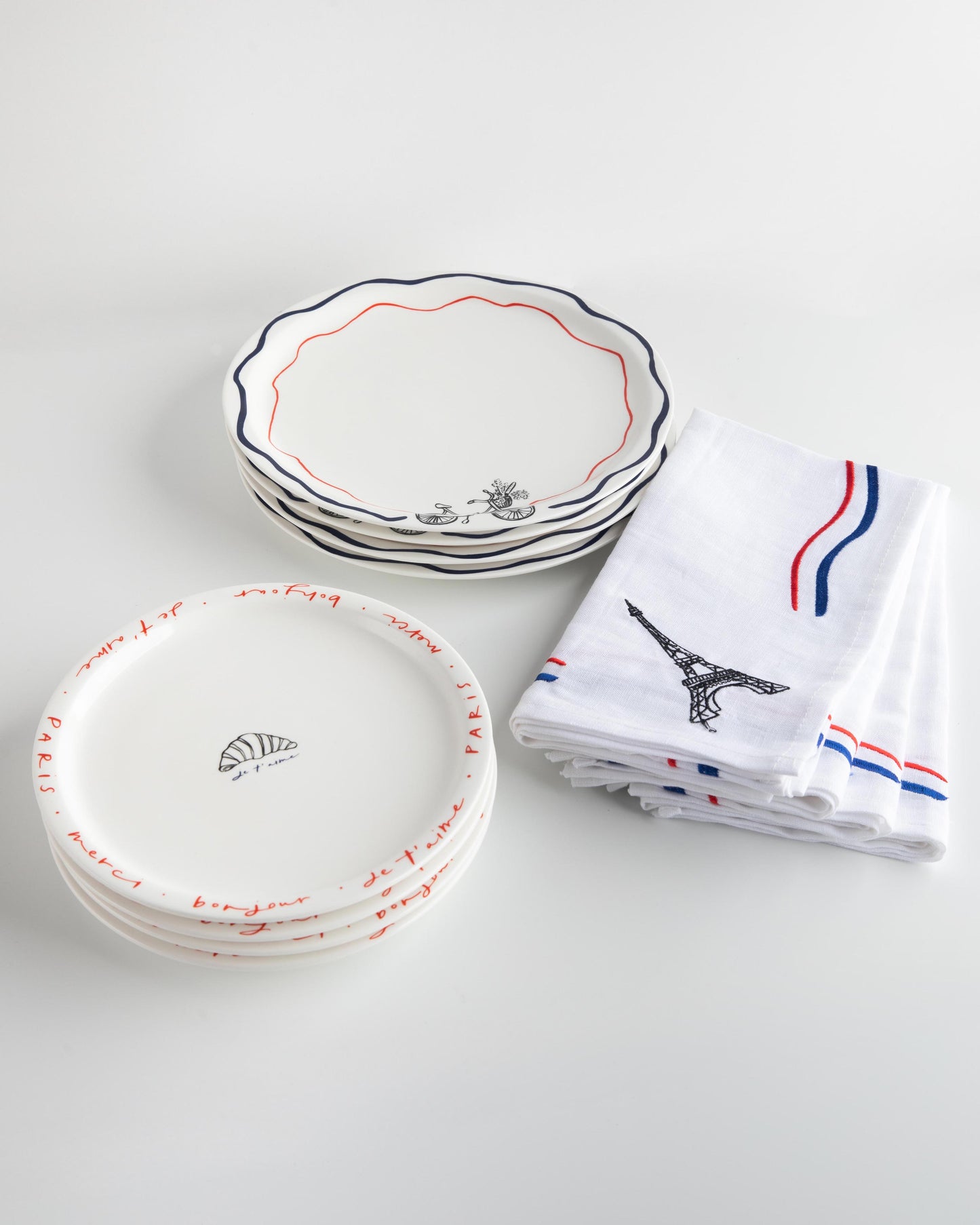 Paris Plates Set & Napkins