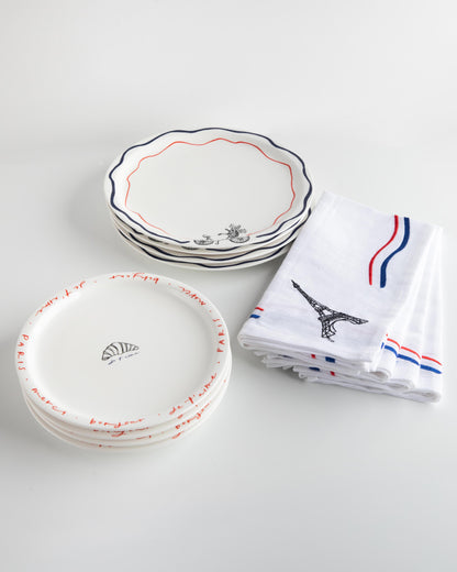 Paris Plates Set & Napkins