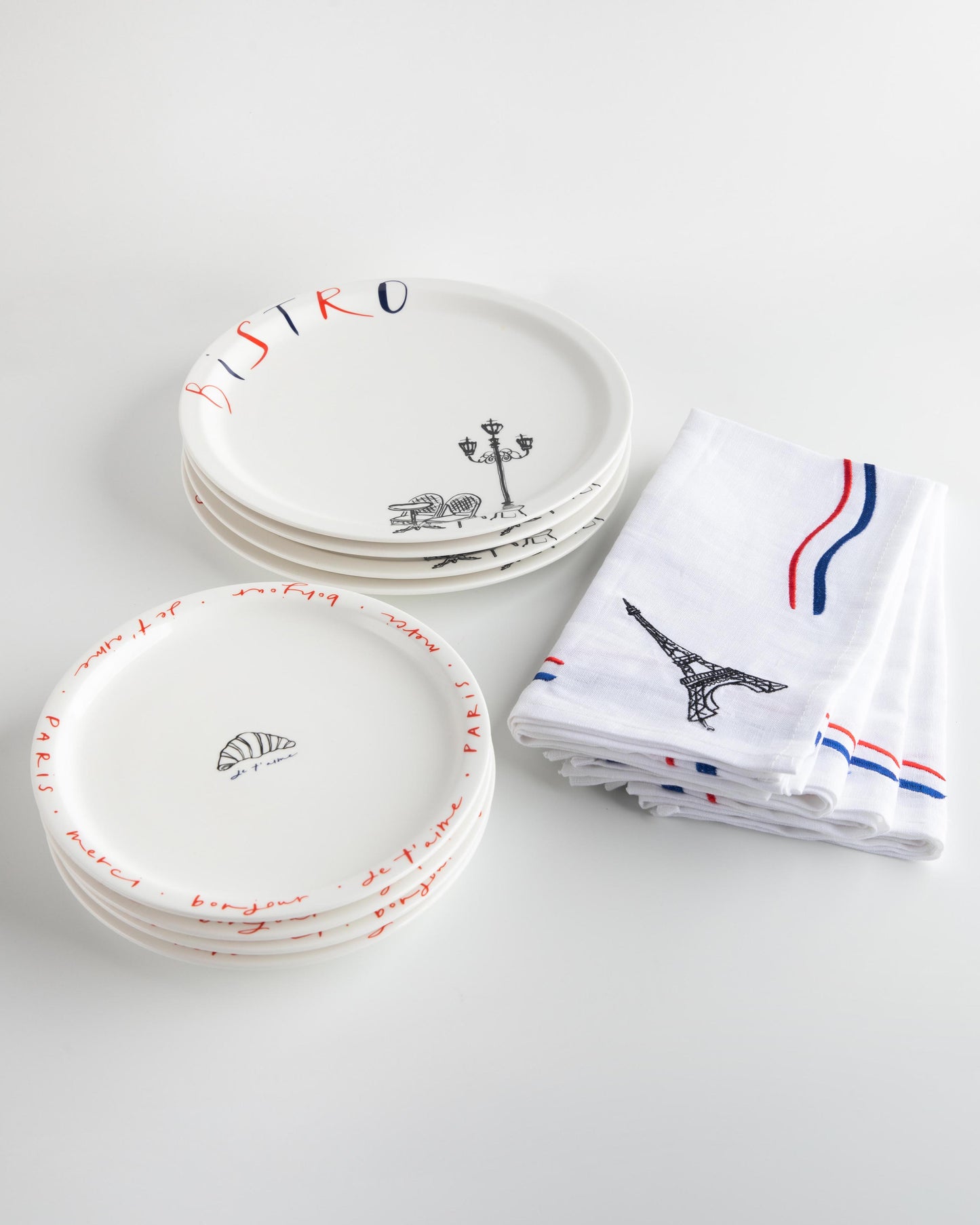 Paris Plates Set & Napkins