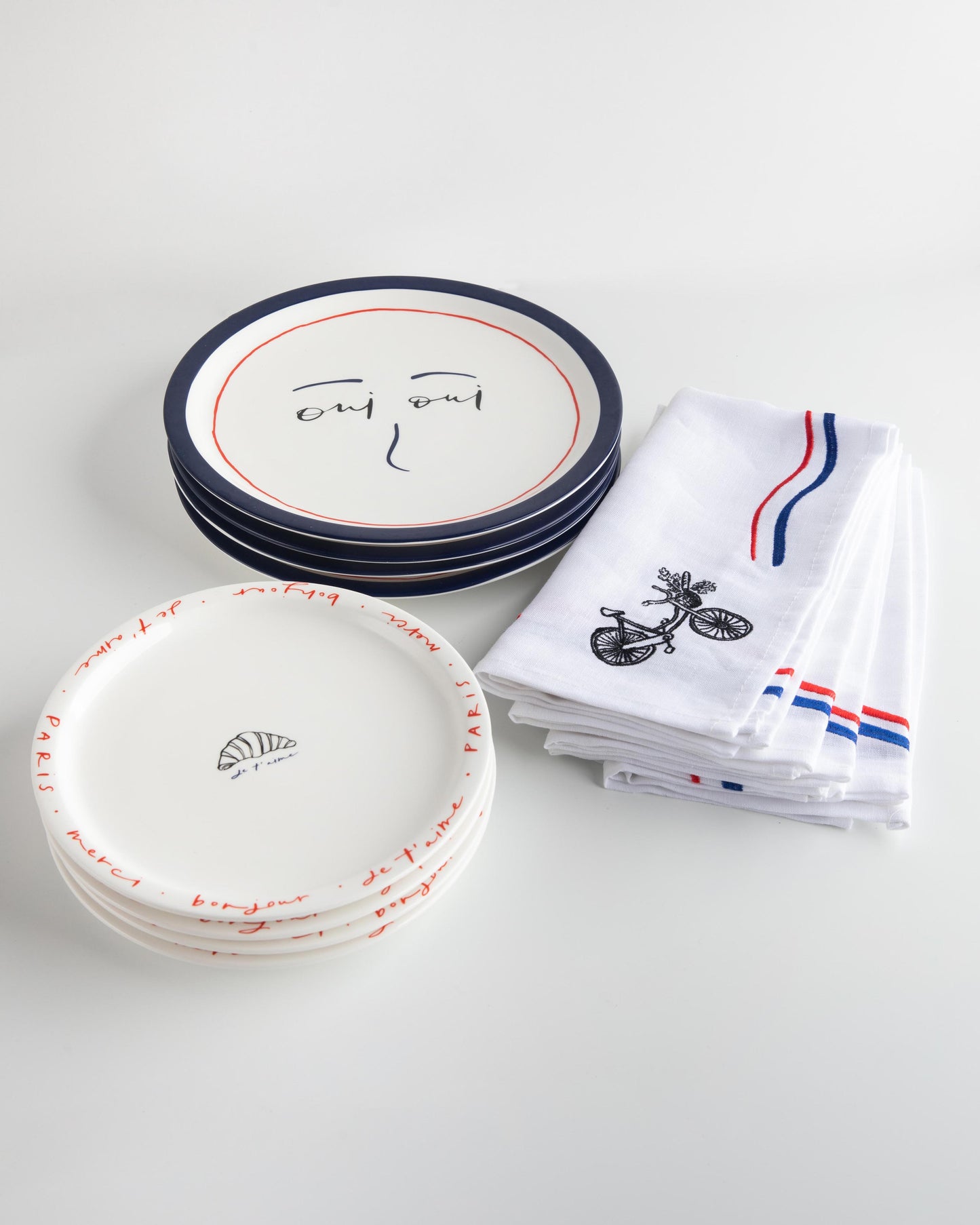 Paris Plates Set & Napkins