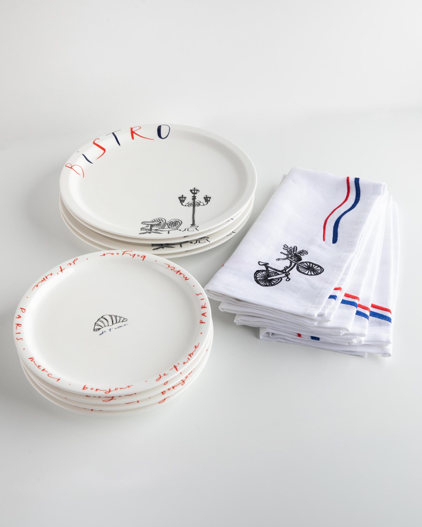 Paris Plates Set & Napkins