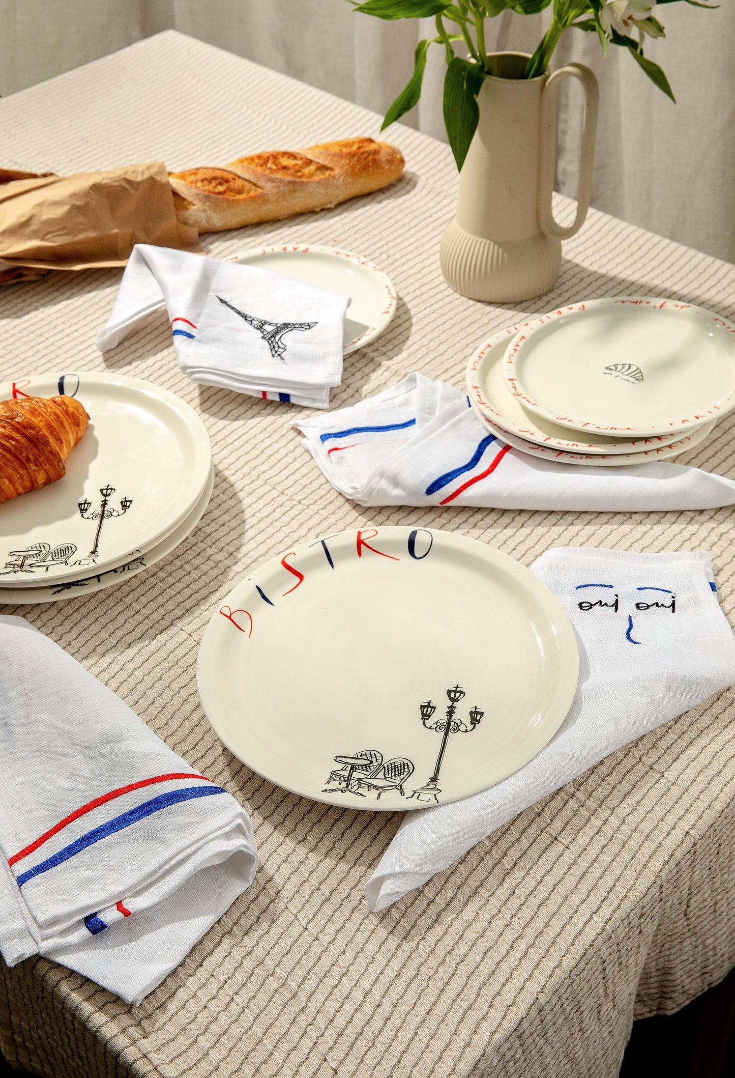 Paris Plates Set & Napkins