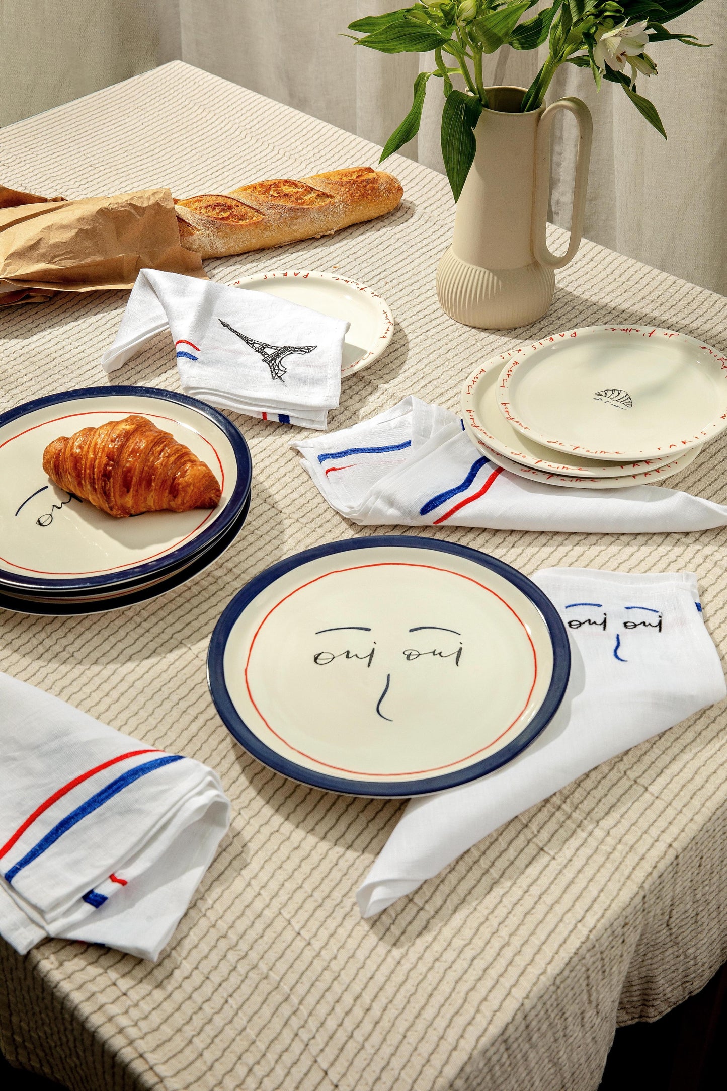 Paris Plates Set & Napkins