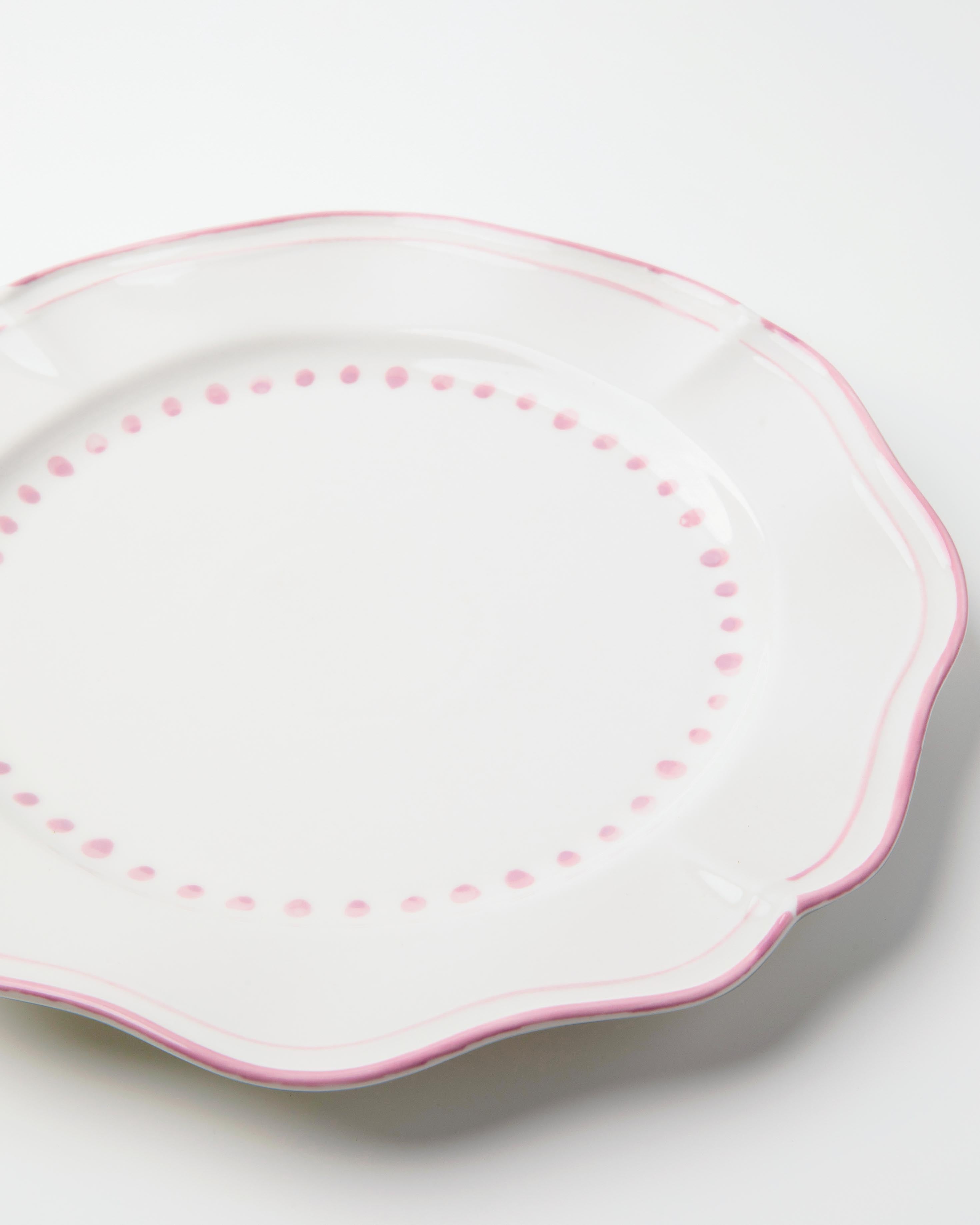 Pink porcelain outlet plates