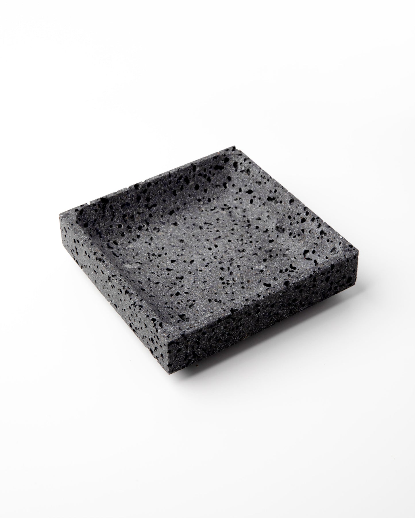 Travertine Catchall Black Bowl