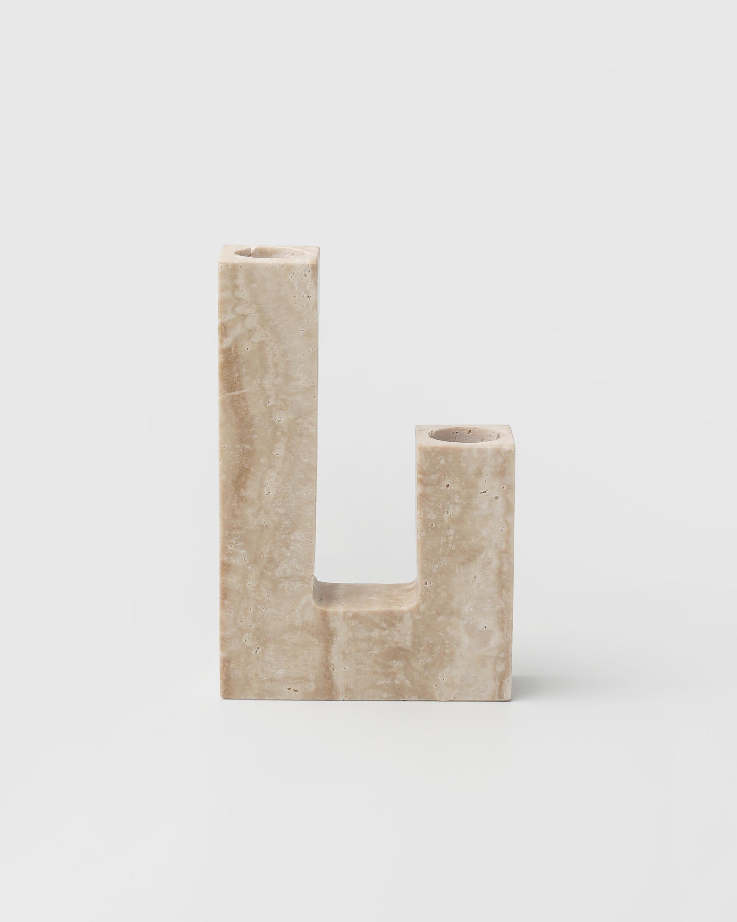 Travertine Irregular Candlestick Holder