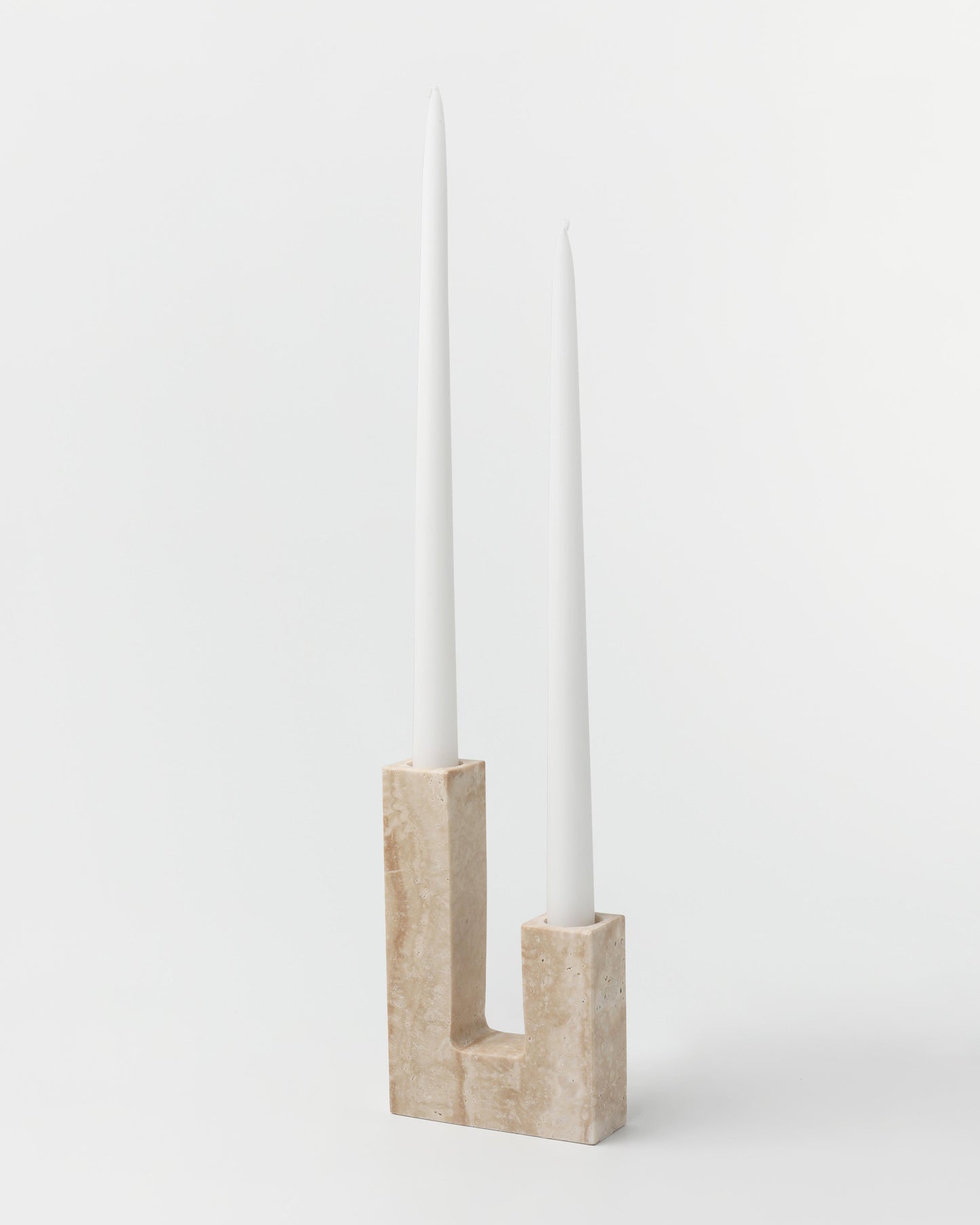 Travertine Irregular Candlestick Holder