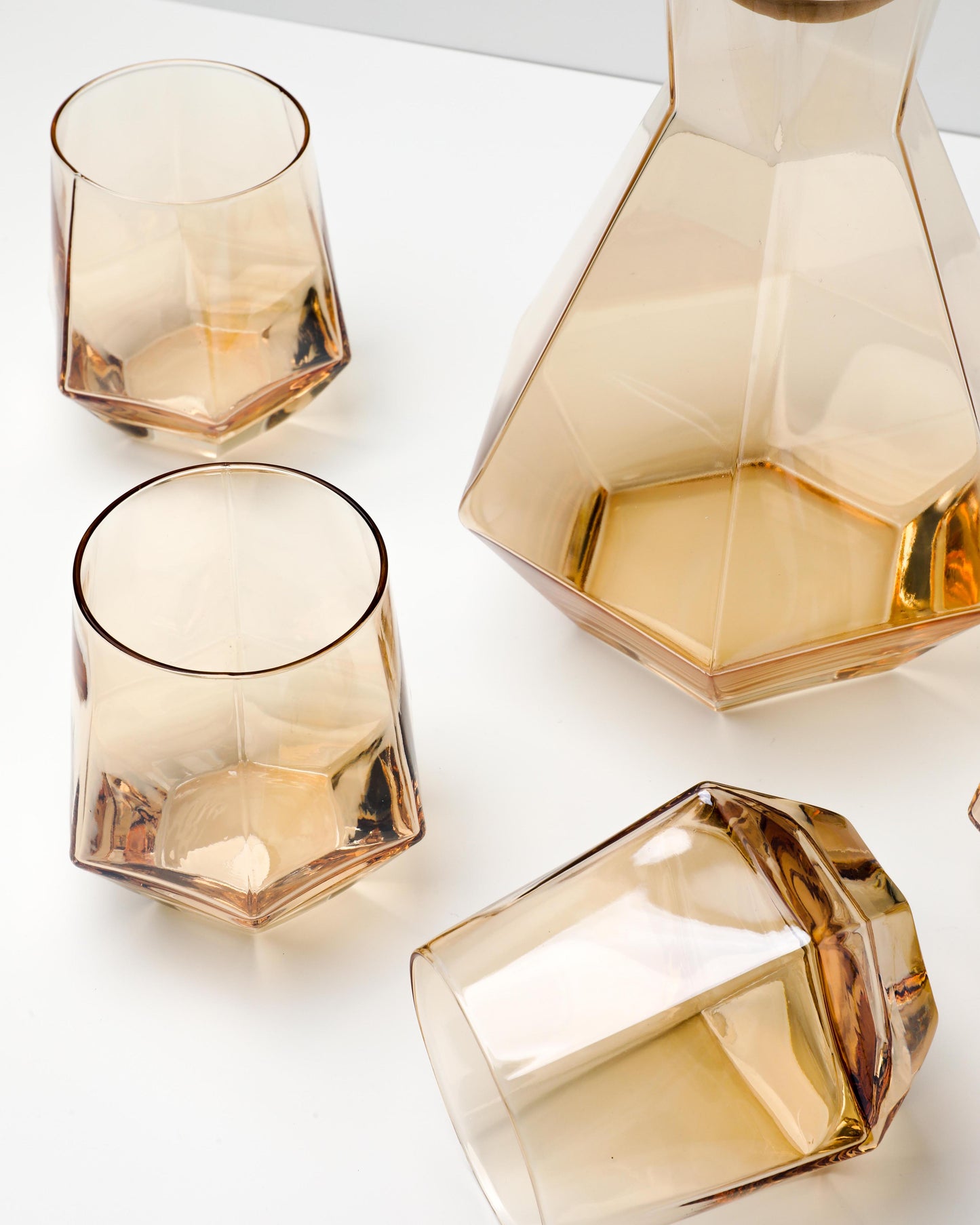 Diamant Peach Glassware Set
