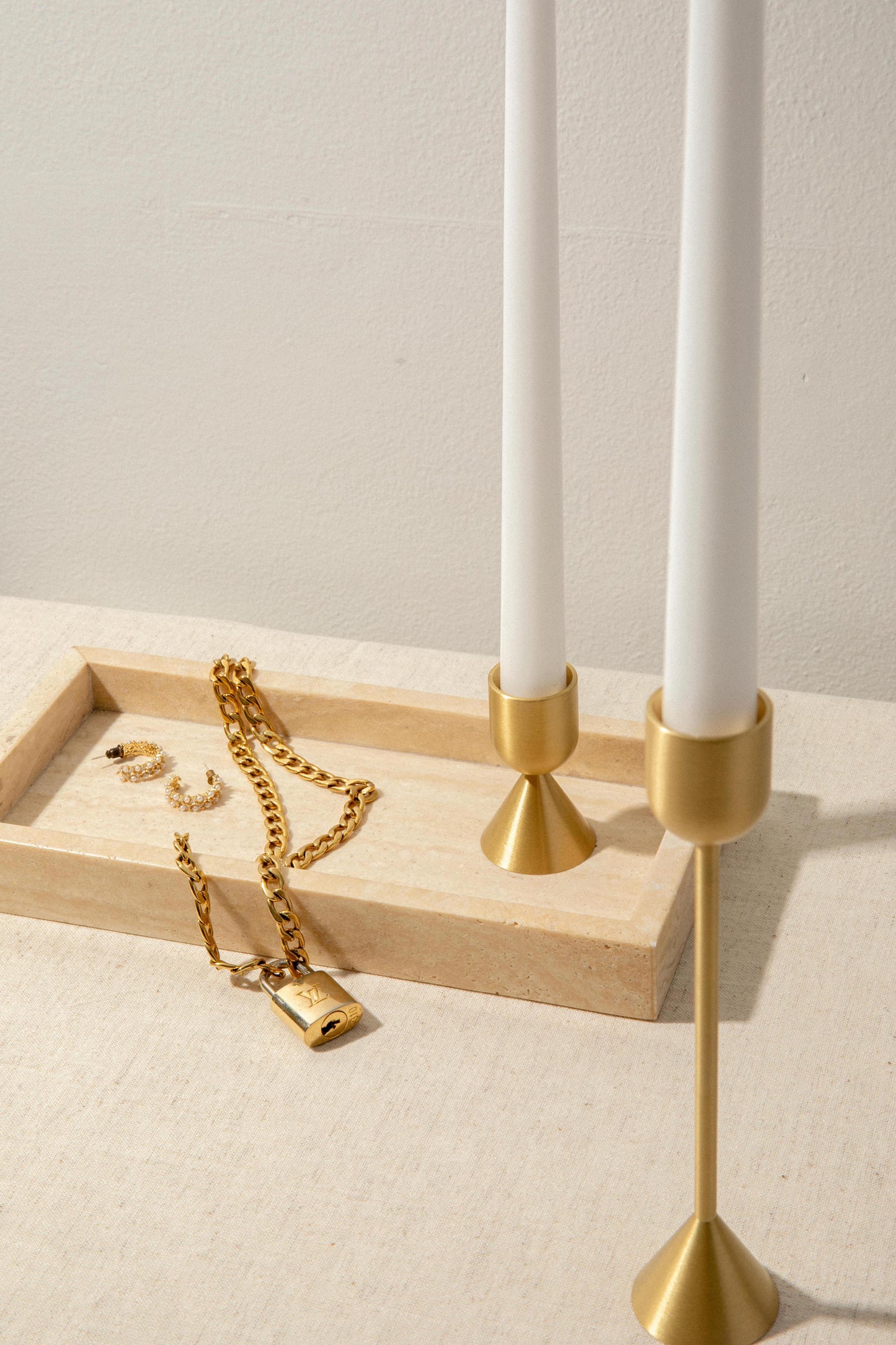 Gold Candlestick Holders (Small)